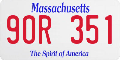 MA license plate 9OR351