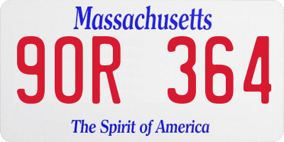 MA license plate 9OR364