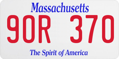 MA license plate 9OR370