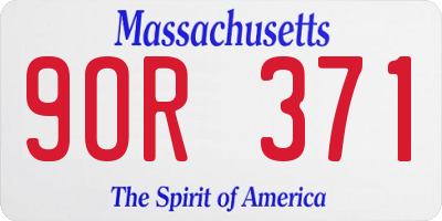 MA license plate 9OR371
