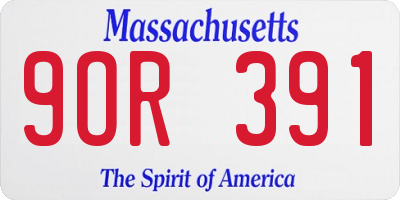 MA license plate 9OR391