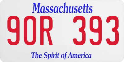 MA license plate 9OR393