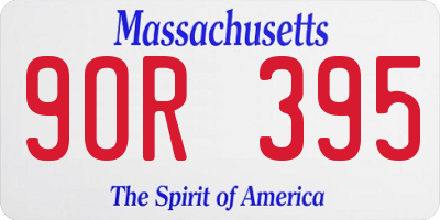MA license plate 9OR395