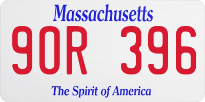 MA license plate 9OR396