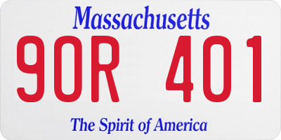 MA license plate 9OR401