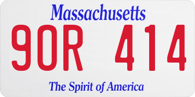 MA license plate 9OR414