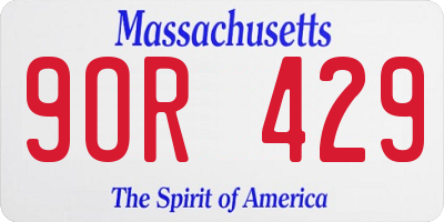 MA license plate 9OR429