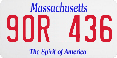 MA license plate 9OR436