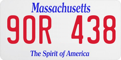 MA license plate 9OR438