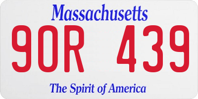 MA license plate 9OR439