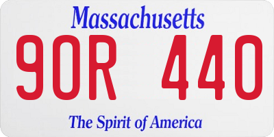 MA license plate 9OR440
