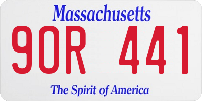 MA license plate 9OR441