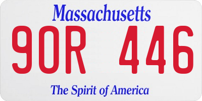 MA license plate 9OR446