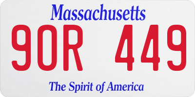 MA license plate 9OR449