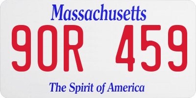 MA license plate 9OR459