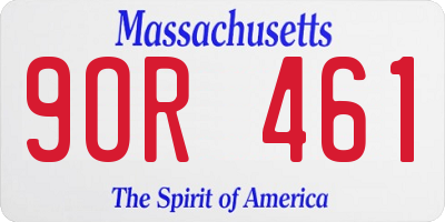 MA license plate 9OR461