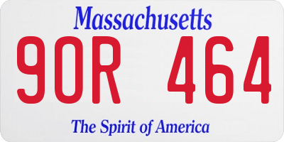 MA license plate 9OR464