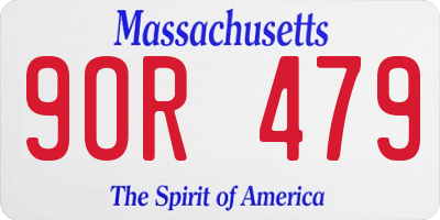 MA license plate 9OR479