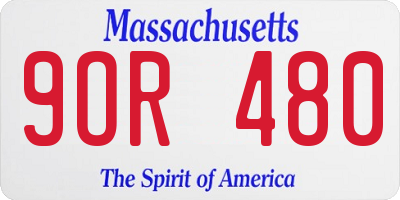MA license plate 9OR480