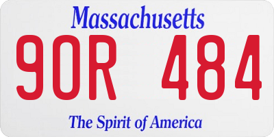 MA license plate 9OR484