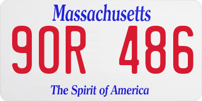 MA license plate 9OR486