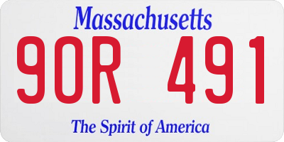 MA license plate 9OR491