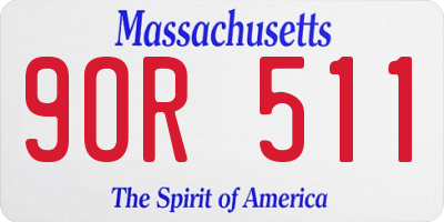MA license plate 9OR511