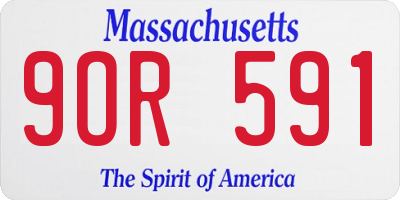 MA license plate 9OR591