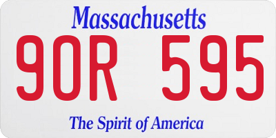 MA license plate 9OR595