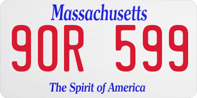 MA license plate 9OR599