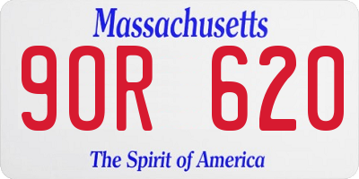 MA license plate 9OR620