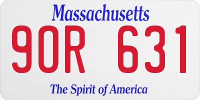 MA license plate 9OR631