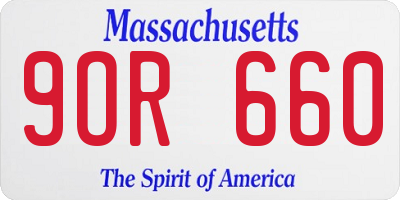 MA license plate 9OR660