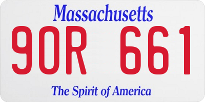MA license plate 9OR661