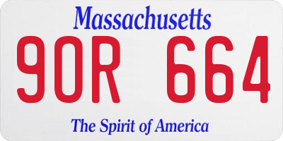 MA license plate 9OR664