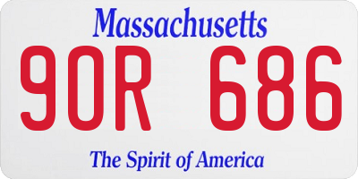 MA license plate 9OR686
