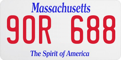 MA license plate 9OR688
