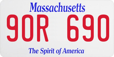 MA license plate 9OR690