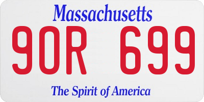 MA license plate 9OR699