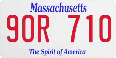 MA license plate 9OR710