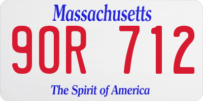 MA license plate 9OR712