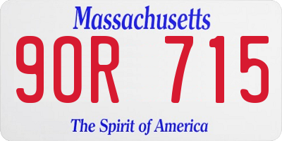 MA license plate 9OR715