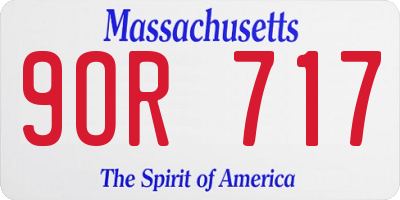 MA license plate 9OR717