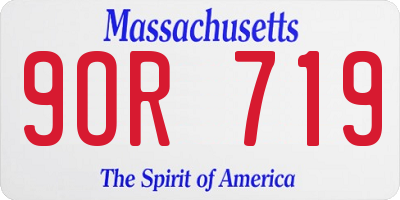MA license plate 9OR719