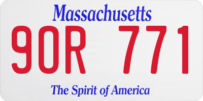 MA license plate 9OR771