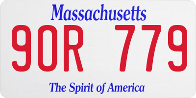 MA license plate 9OR779