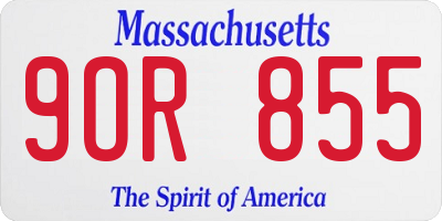 MA license plate 9OR855