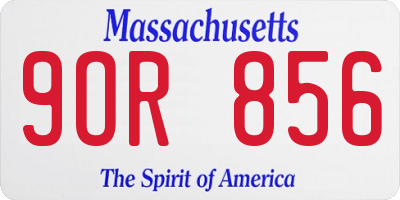 MA license plate 9OR856