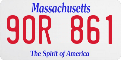 MA license plate 9OR861