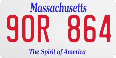 MA license plate 9OR864
